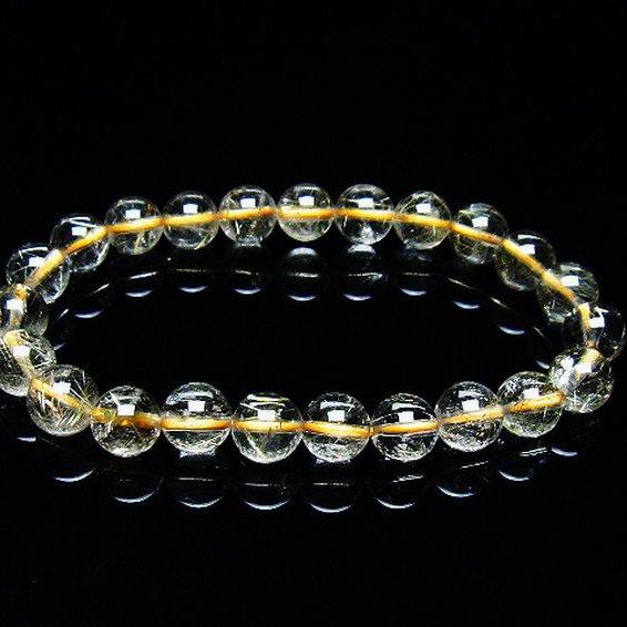 ルチルクォーツ ブレスレット ゴールドタイチンルチル 8mm t171-7555