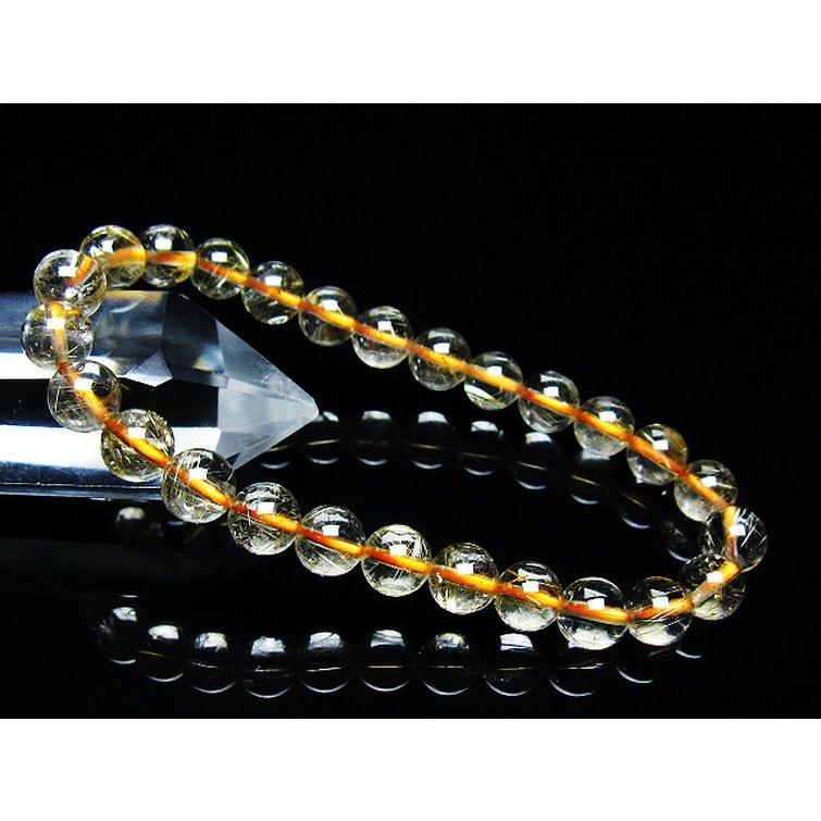 ゴールド　ルチルクォーツ　タイチンルチル　ブレスレット3 金運 仕事運 ルチルクォーツ 金紅石入り水晶 ゴールドルチル 集中力