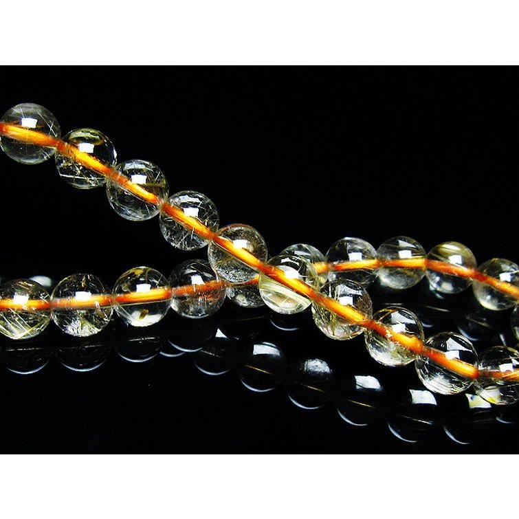 ルチルクォーツ ブレスレット ゴールドタイチンルチル 7mm t171-7571