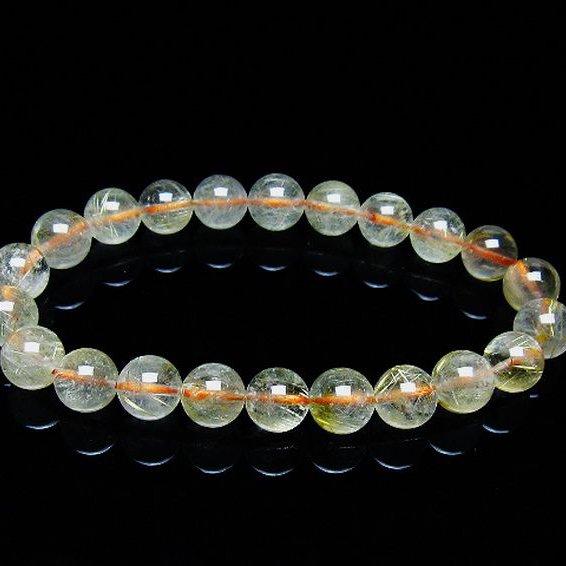 ルチルクォーツ ブレスレット ゴールドタイチンルチル 8mm t171-7617
