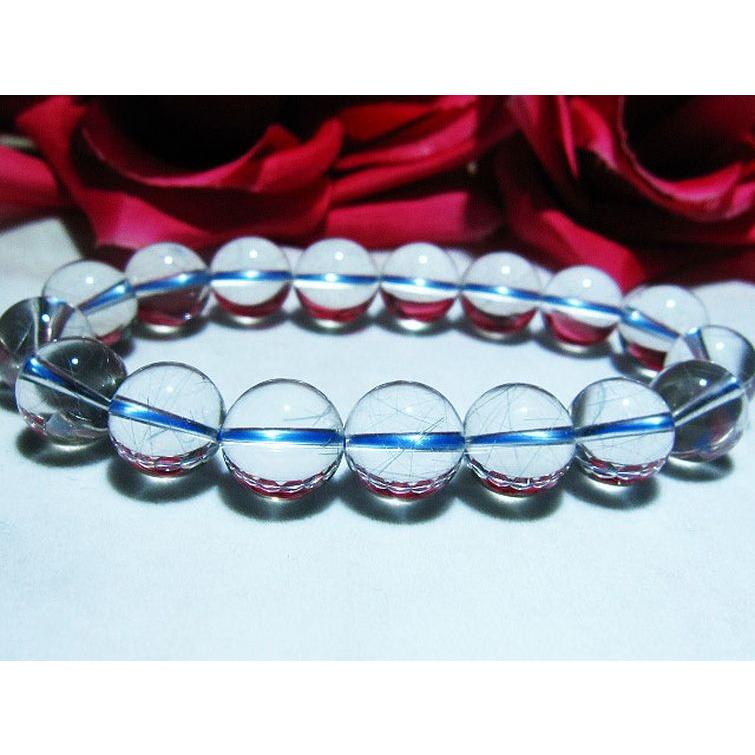 ルチルクォーツ ブレスレット ブルールチル 12mm t180-1905 : 誠安