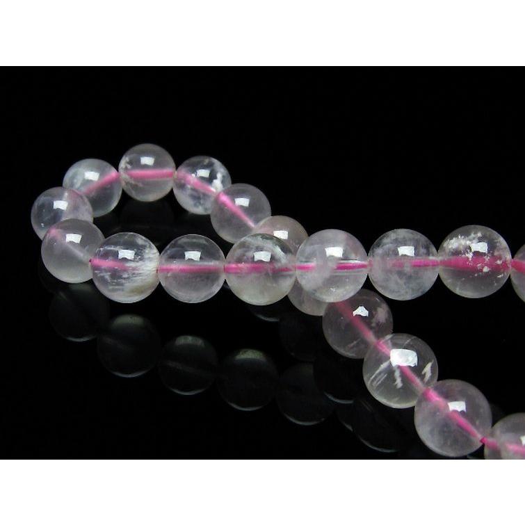 セリサイト イン ローズクォーツ ブレスレット 9mm t190-1096