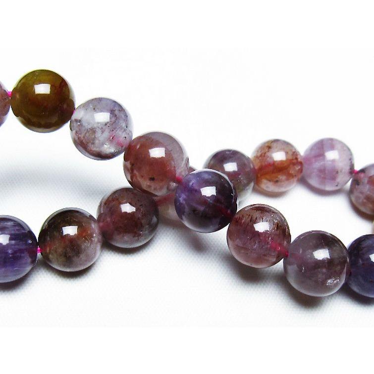 【良質,美品】レッドオーラライト２３　ブレスレット　希少　レア　天然石 オーラライト23 ブレスレット 8mm 一点物 211-1413 : 天然石