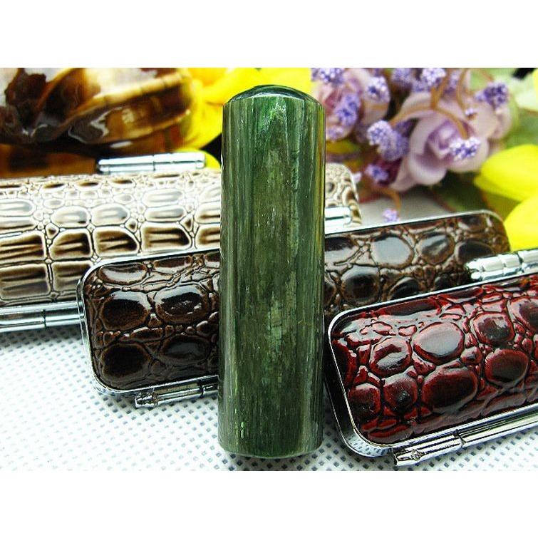 セラフィナイト 印材販売 (篆刻不可) (18mm) 印鑑 実印 パワーストーン