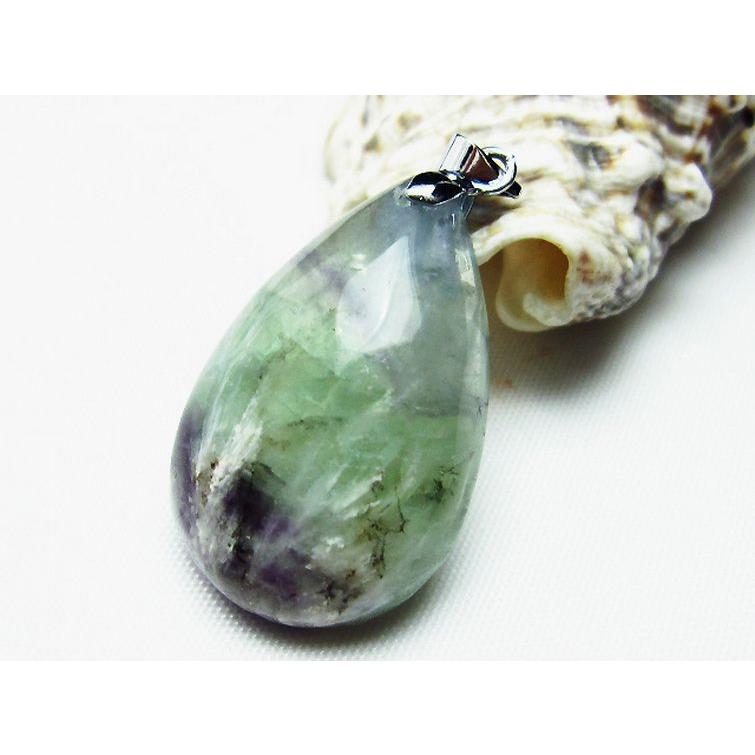 エンジェルフェザー フローライト ペンダント t21-4459 : 誠安天然石