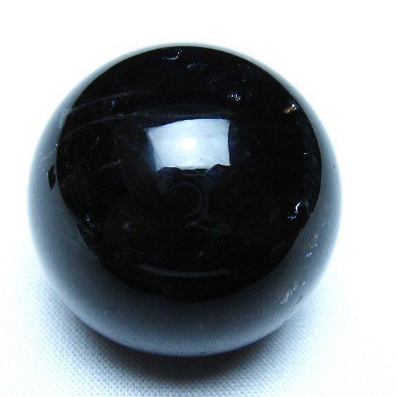 モリオン 純天然 黒水晶 丸玉 35mm t220-10003 : 誠安天然石専門店