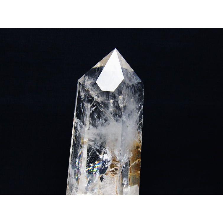 虹入りヒマラヤ水晶6角柱　水晶　観賞石 1.1Kg 虹入り ヒマラヤ水晶 六角柱 t222-2521 : 誠安天然石専門店