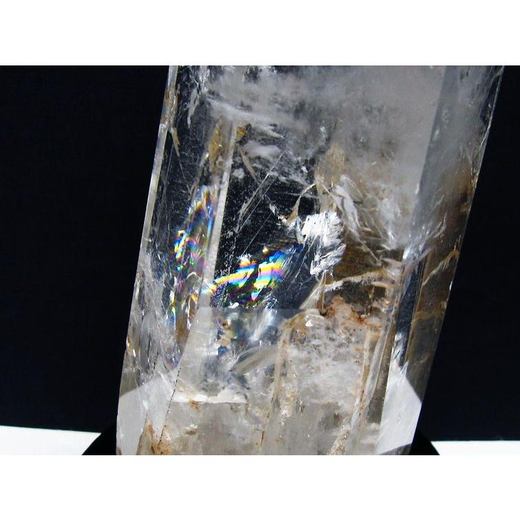 虹入りヒマラヤ水晶6角柱　水晶　観賞石 1.1Kg 虹入り ヒマラヤ水晶 六角柱 t222-2521 : 誠安天然石専門店