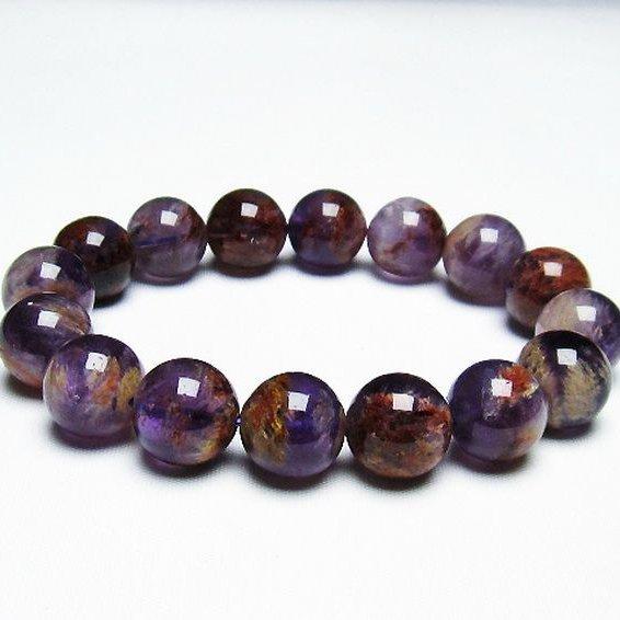 アメトリン15mmとアゼツライト16mmのデザブレ♡トップアメジスト内径14cm アメトリン15mmとアゼツライト16mmのデザブレ♡トップアメジスト内径