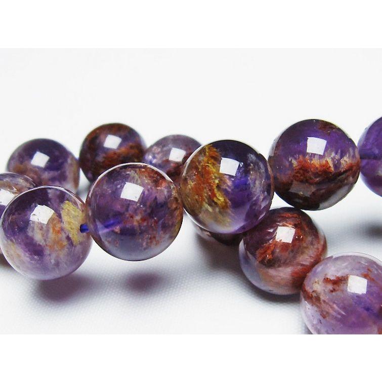 回紋珠アメジストブレスレット 17cm 14ミリ ラベンダーアメジスト ブレスレット 14mm 17〜19.5cm M〜LL サイズ
