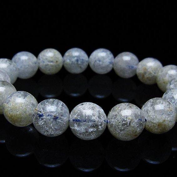 ❤️高品質ホワイトガーデンファントムクォーツ鑑定書付き❤️ ホワイトガーデンファントムクォーツ ブレスレット 12mm t239-3141