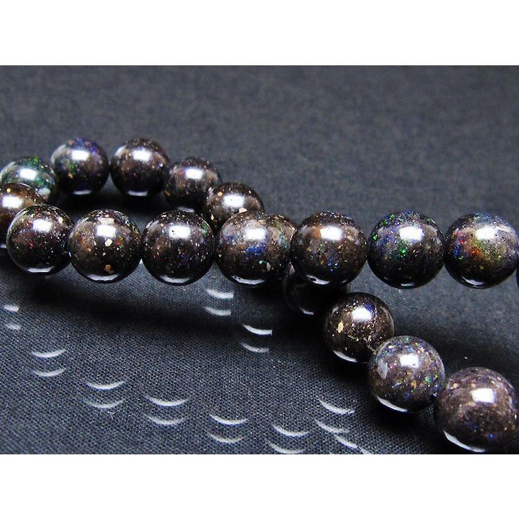 ブラックオパール ブレスレット 10mm t249-4752 : 誠安天然石専門店