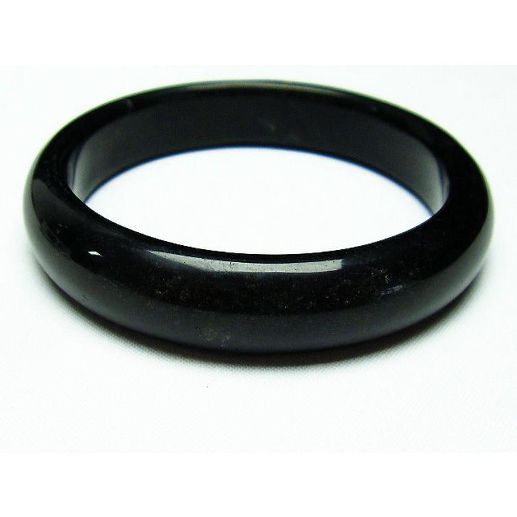 ゴールドキャッツアイオブシディアン バングル 58mm t250-1396 : 誠安