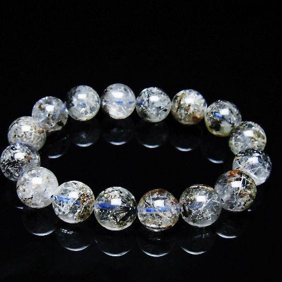 ガーデン トルマリンルチル入り ブレスレット 13mm t253-3053 : 誠安