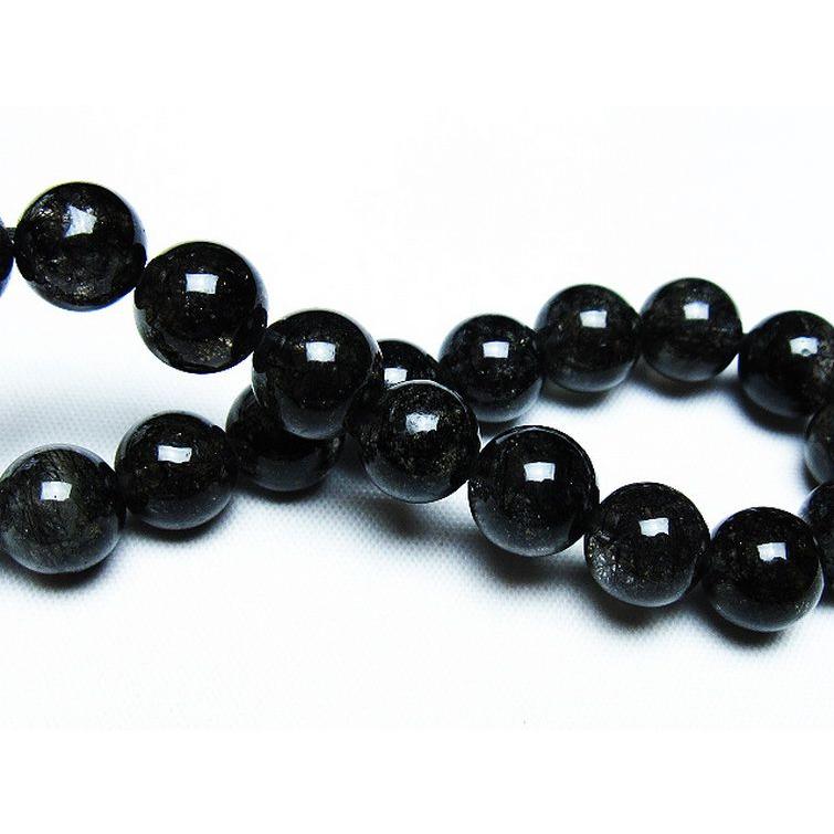 ブラックルチルクォーツ ブレスレット 10mm t257-7137 : 誠安天然石