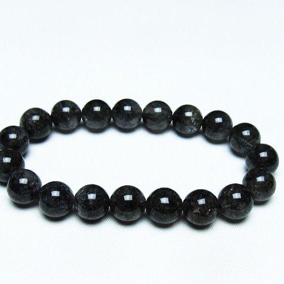 ルチルクォーツ ブレスレット ブラックルチル 10mm t257-7574 : 誠安