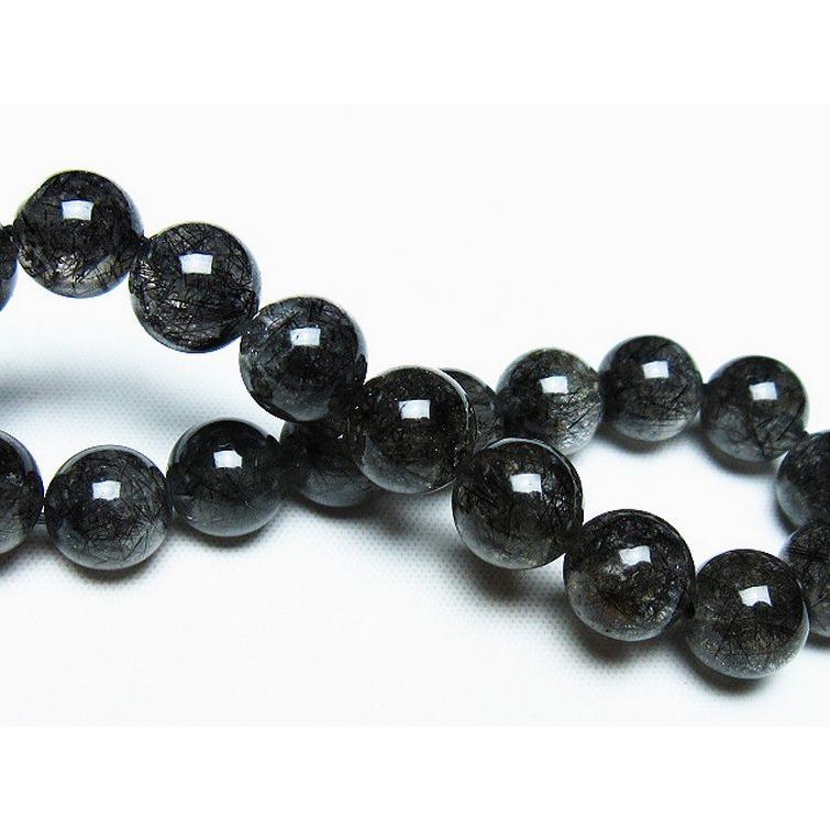 ルチルクォーツ ブレスレット ブラックルチル 10mm t257-7574 : 誠安