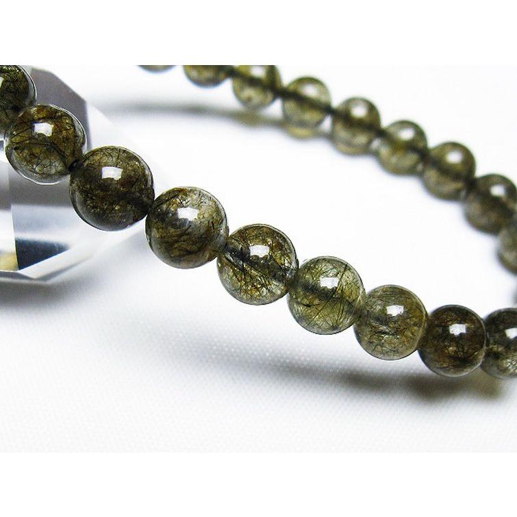 ルチルクォーツ ブレスレット ブラックルチル 7mm t257-7789 : 誠安