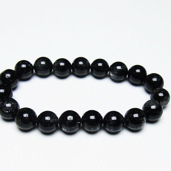 ブラックルチルクォーツ ブレスレット 11mm t257-7839 : 誠安天然石