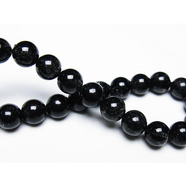 ルチルクォーツ ブレスレット ブラックルチル 8mm t257-7880 : 誠安