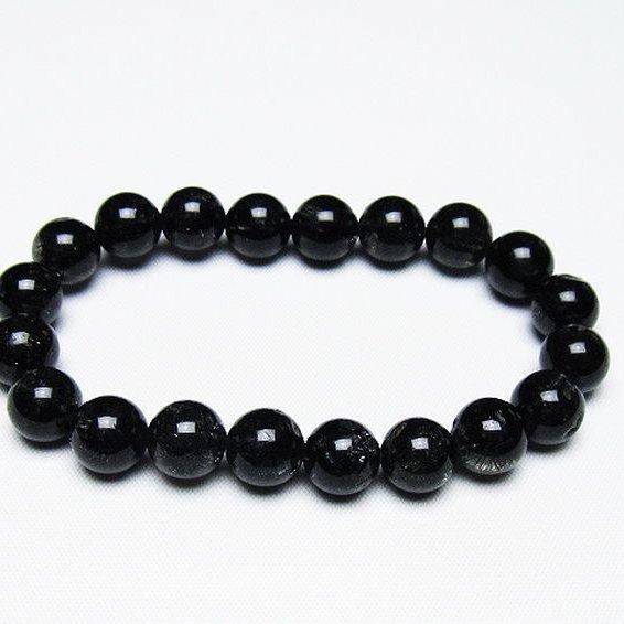 ルチルクォーツ ブレスレット ブラックルチル 10mm t257-7888 : 誠安