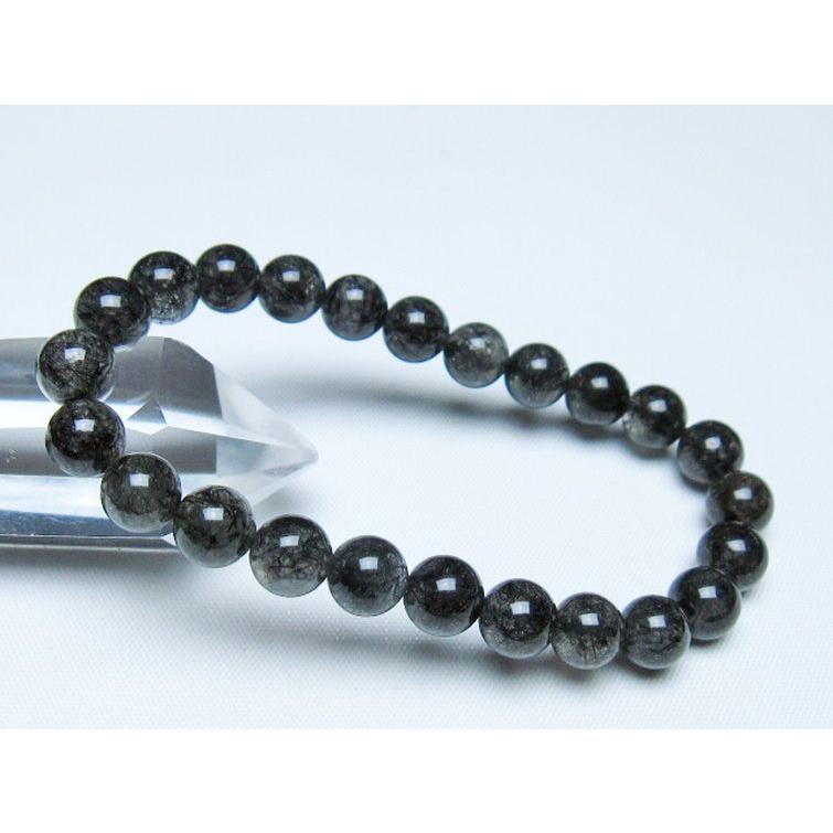 ブラックルチルクォーツ ブレスレット 8mm t257-8300 : 誠安天然石専門