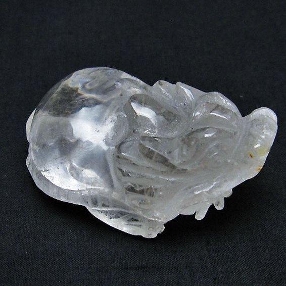 ヒマラヤ水晶金針ルチル入り 龍亀 置物 t261-1315 : 誠安天然石専門店