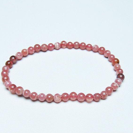 インカローズ ロードクロサイト ブレスレット 4mm t27-2582 : 誠安