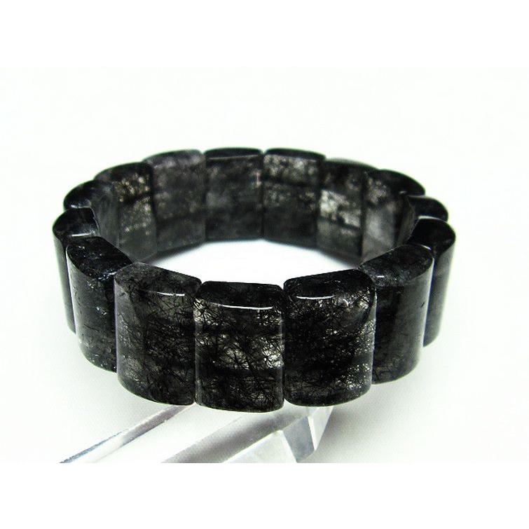 ルチルクォーツ バングル ブラックルチル t274-1747 : 誠安天然石専門