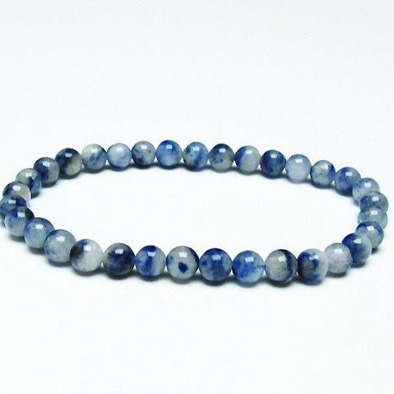 みぃこ♡デュモルチェライトインクオーツ ブレスレット デュモルチェライト イン クォーツ ブラジル産 ブレスレット 6.5