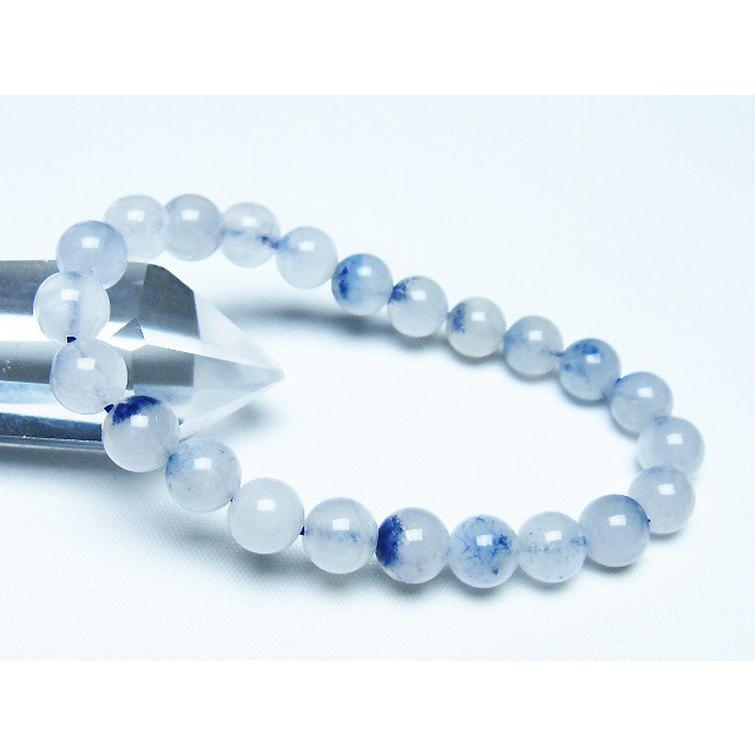★(さとり。！)ディープデュモルチェライトinクォーツ 8ミリ珠 ブレス ☆(さとり。！)ディープデュモルチェライトinクォーツ 8ミリ珠 ブレス