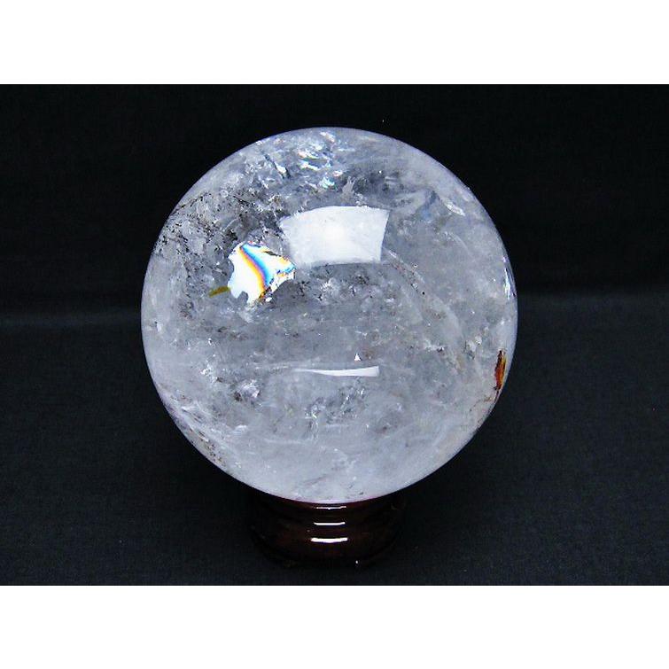 1.1Kg 虹入り ヒマラヤ水晶 丸玉 91mm t296-2003 : 誠安天然石専門店