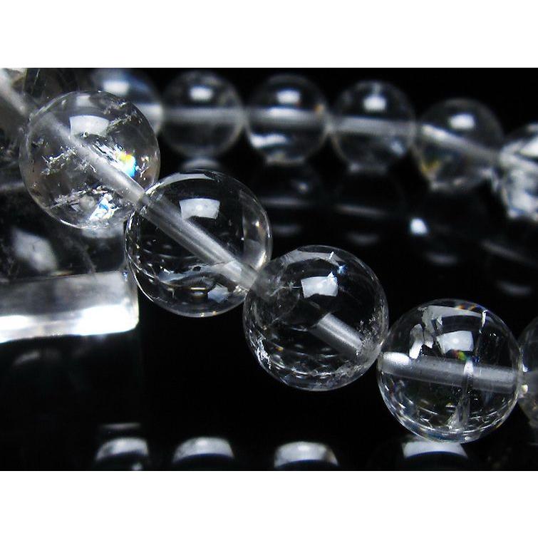 アイリスクォーツ 虹入り レインボー水晶 ブレスレット 12mm t303-1597