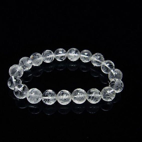 ヒマラヤ水晶 手彫り 龍 ブレスレット 11mm t305-801 : 誠安天然石専門