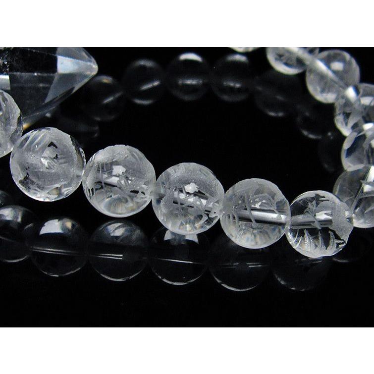 ヒマラヤ水晶 手彫り 龍 ブレスレット 11mm t305-852 : 誠安天然石専門