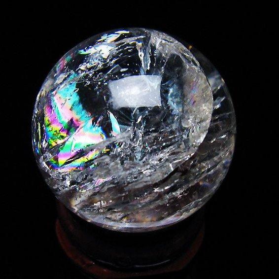 虹入り ヒマラヤ水晶 丸玉 29mm t317-5102 : 誠安天然石専門店 - 通販