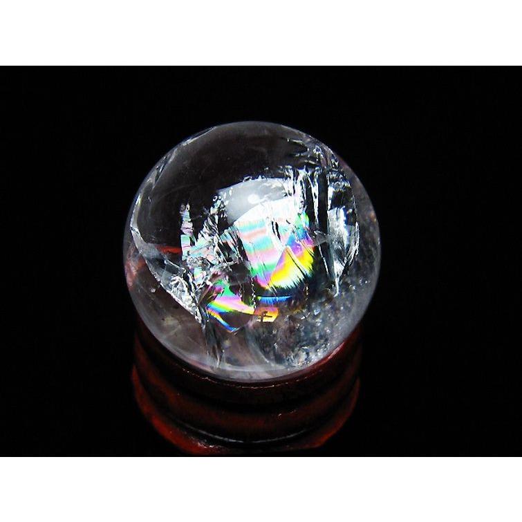 虹入り ヒマラヤ水晶 丸玉 25mm t317-5358 : 誠安天然石専門店 - 通販