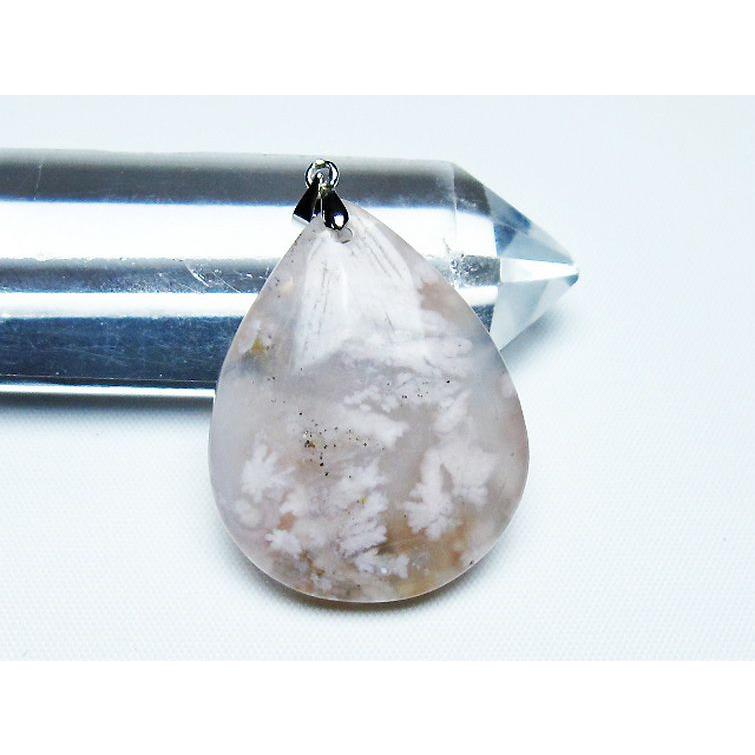 桜メノウ チェリーブロッサムアゲート ペンダント t335-3243 : 誠安