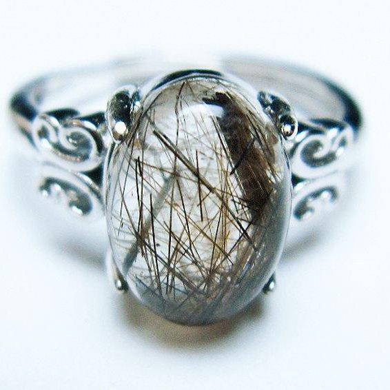 ルチルの指輪たん！綺麗！フリーサイズ！ ルチルクォーツ 指輪 ブラックルチル (12号) t343-1141 : 誠安天然石