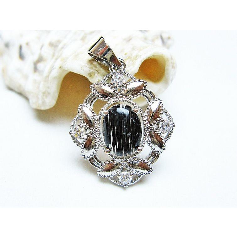 ルチルクォーツ ペンダント ブラックルチル t343-1417 : 誠安天然石