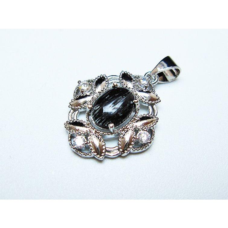 ルチルクォーツ ペンダント ブラックルチル t343-1417 : 誠安天然石