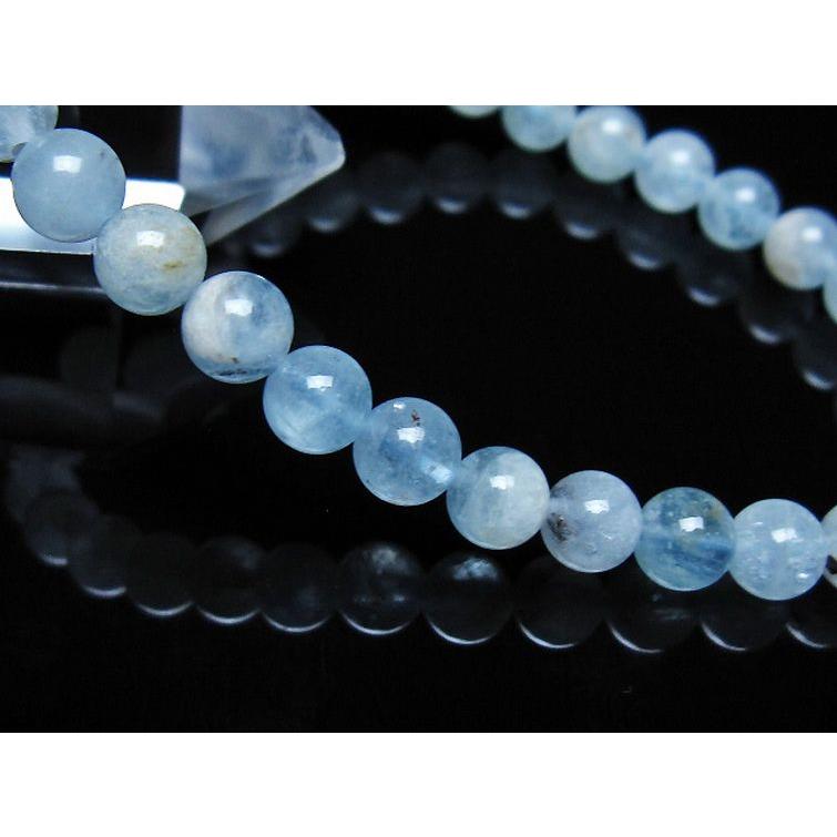 アクアマリン ブレスレット 6mm t35-21079 : 誠安天然石専門店 - 通販