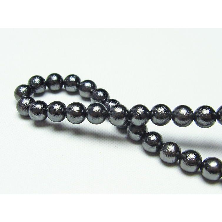 ブラックギベオン メテオライト ブレスレット 6mm t352-1624 : 誠安