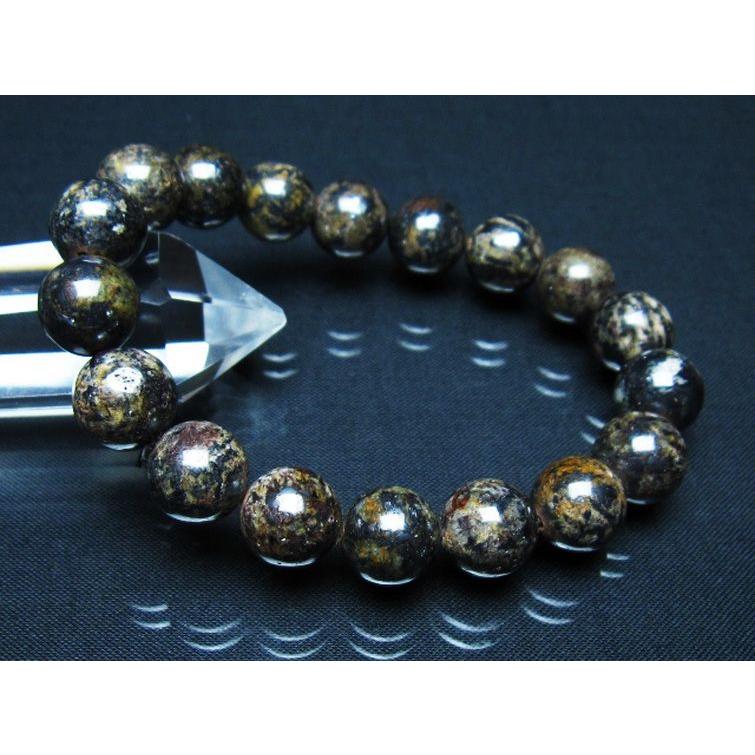 コンドライト「サハラNWA869隕石」 ブレスレット 12mm t352-1870 : 誠 
