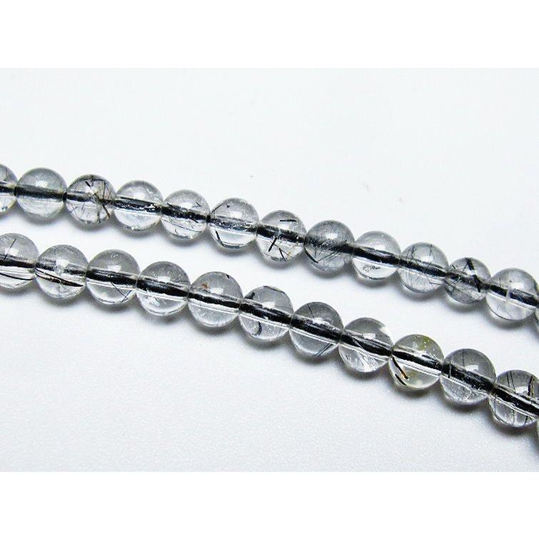 ルチルクォーツ ルチルクォーツ ネックレス ブラックルチル 5mm t354-5845 : 誠安