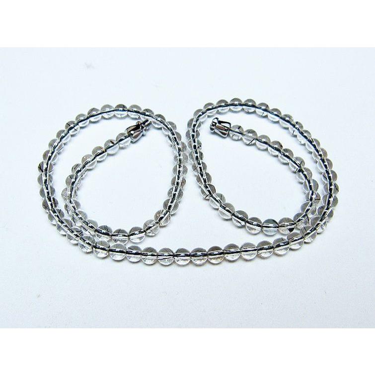 ルチルクォーツ ネックレス ブラックルチル 4mm t354-6440 : 誠安 