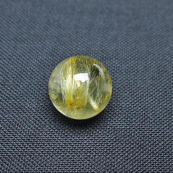 ルチルクォーツ 丸玉 ゴールドタイチンルチル水晶 10mm t355-1152 : 誠