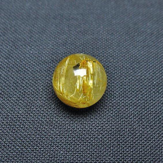 ルチルクォーツ 丸玉 ゴールドタイチンルチル水晶 10mm t355-1262 : 誠
