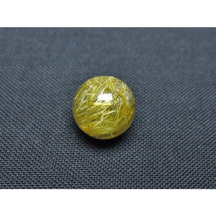 ルチルクォーツ 丸玉 ゴールドタイチンルチル水晶 10mm t355-1264 : 誠