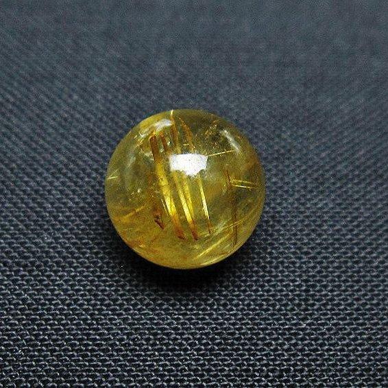 ルチルクォーツ 丸玉 ゴールドタイチンルチル水晶 10mm t355-1455 : 誠